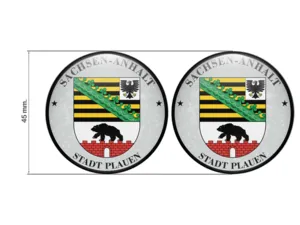 Klebemarke TÜV Stadt Plauen Nummernschild plakette